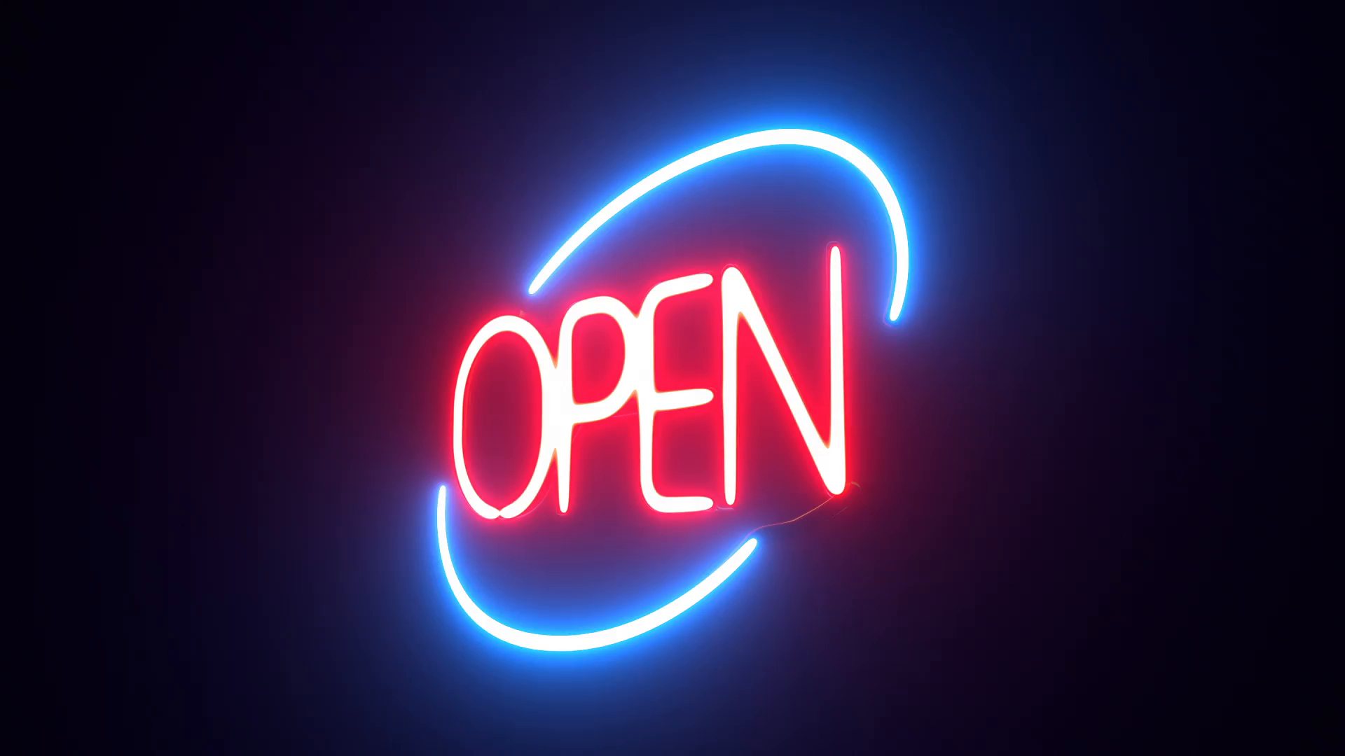 Open Neon Sign Wallpaper