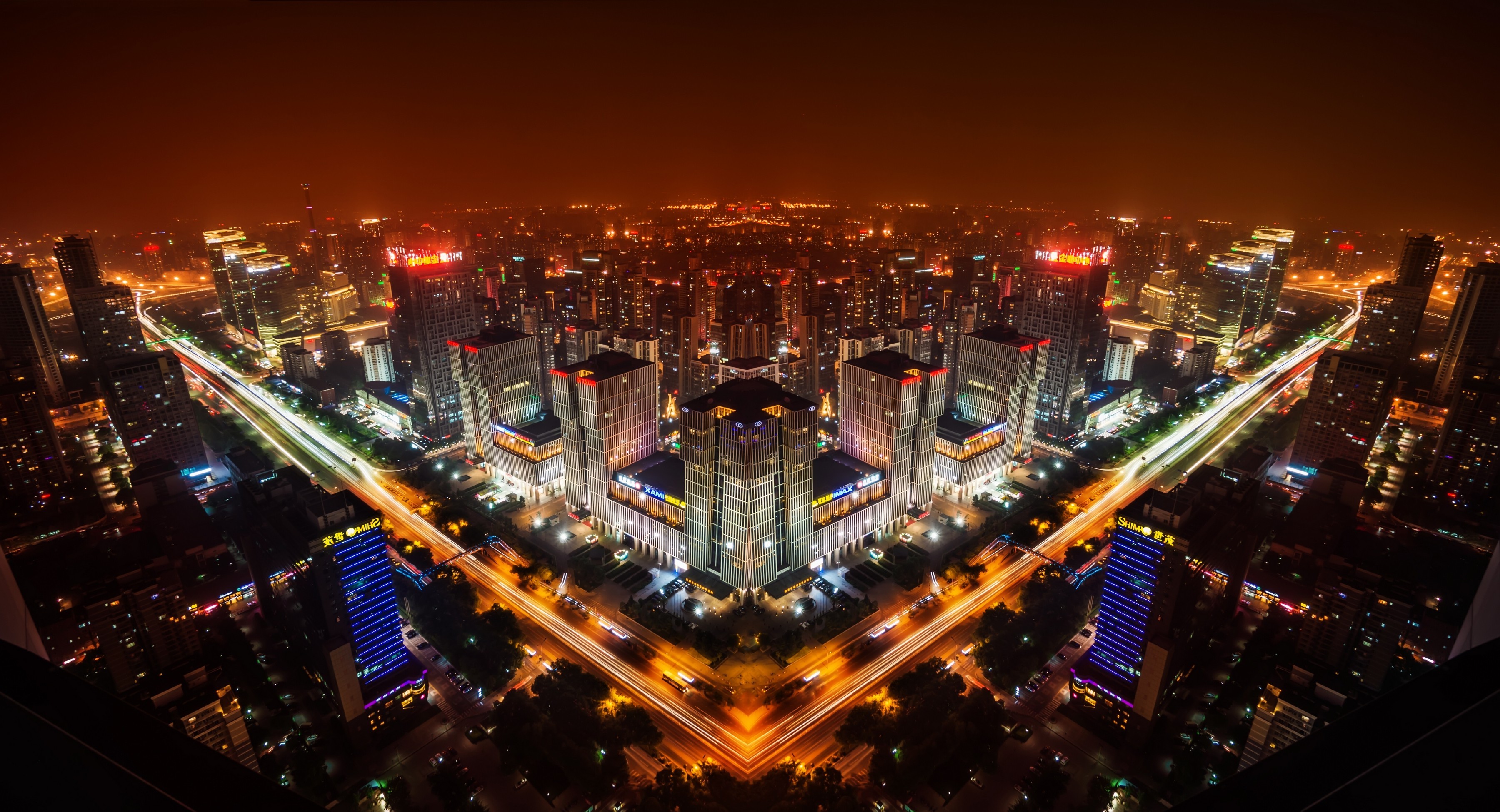 Beijing At Night Full HD Wallpaper And Background