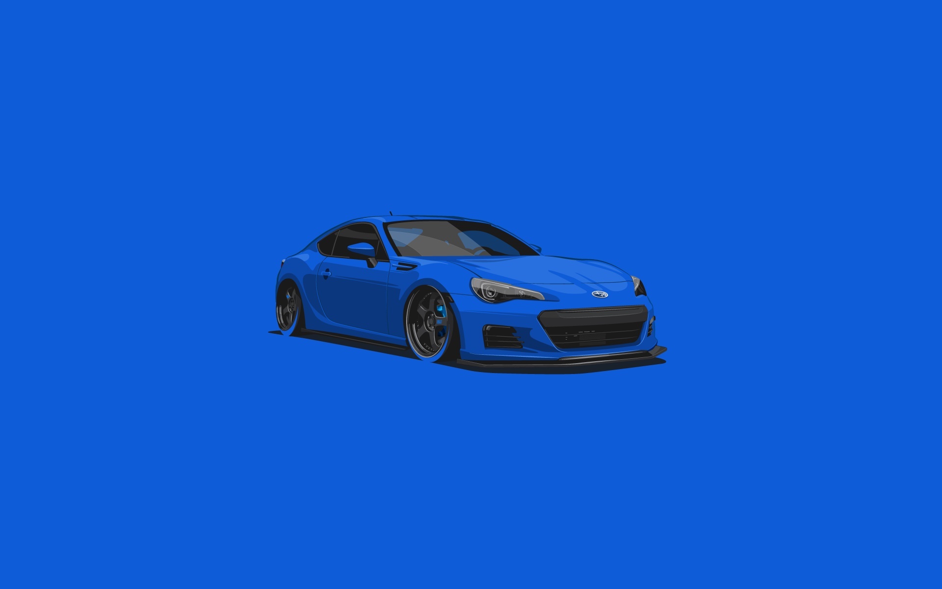 Wallpaper Subaru Brz Car Blue Minimalistic