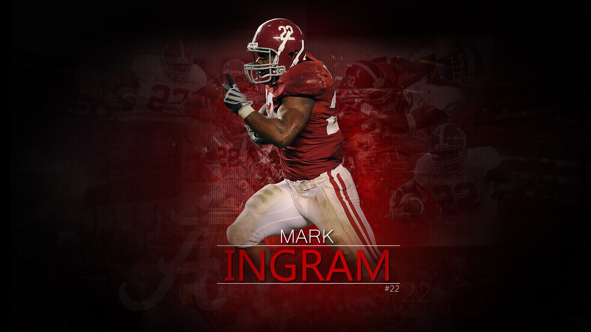 Wallpaper Desktop Football Crimson Ingram Alabama