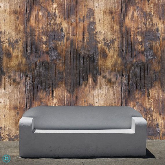 Removable Wallpaper Singed Wood Peel Stick Self Adhesive Fabric
