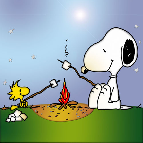Snoopy Campfire Jpg