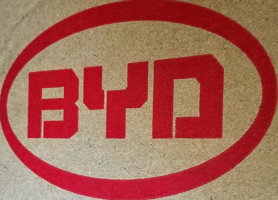 BYD Logo on Cardboard Background