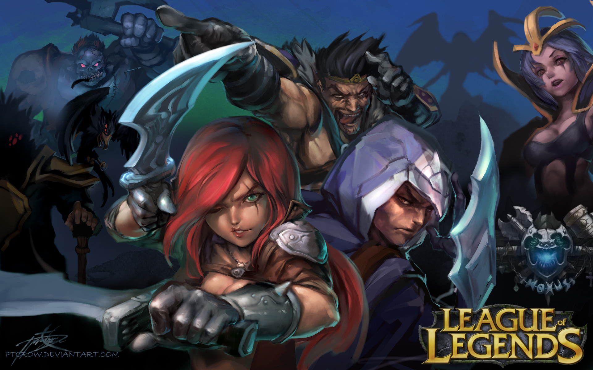Leblanc Morgana Swain Sion Noxus League Of Legends Game HD Wallpaper