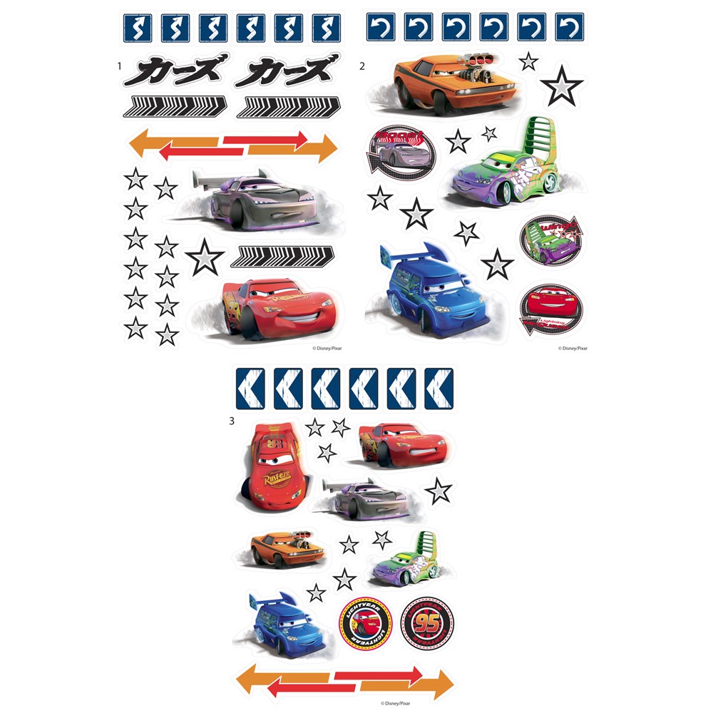DISNEY CARS BUILD A WALLPAPER BORDER 138 STICKERS NEW OFFICIAL