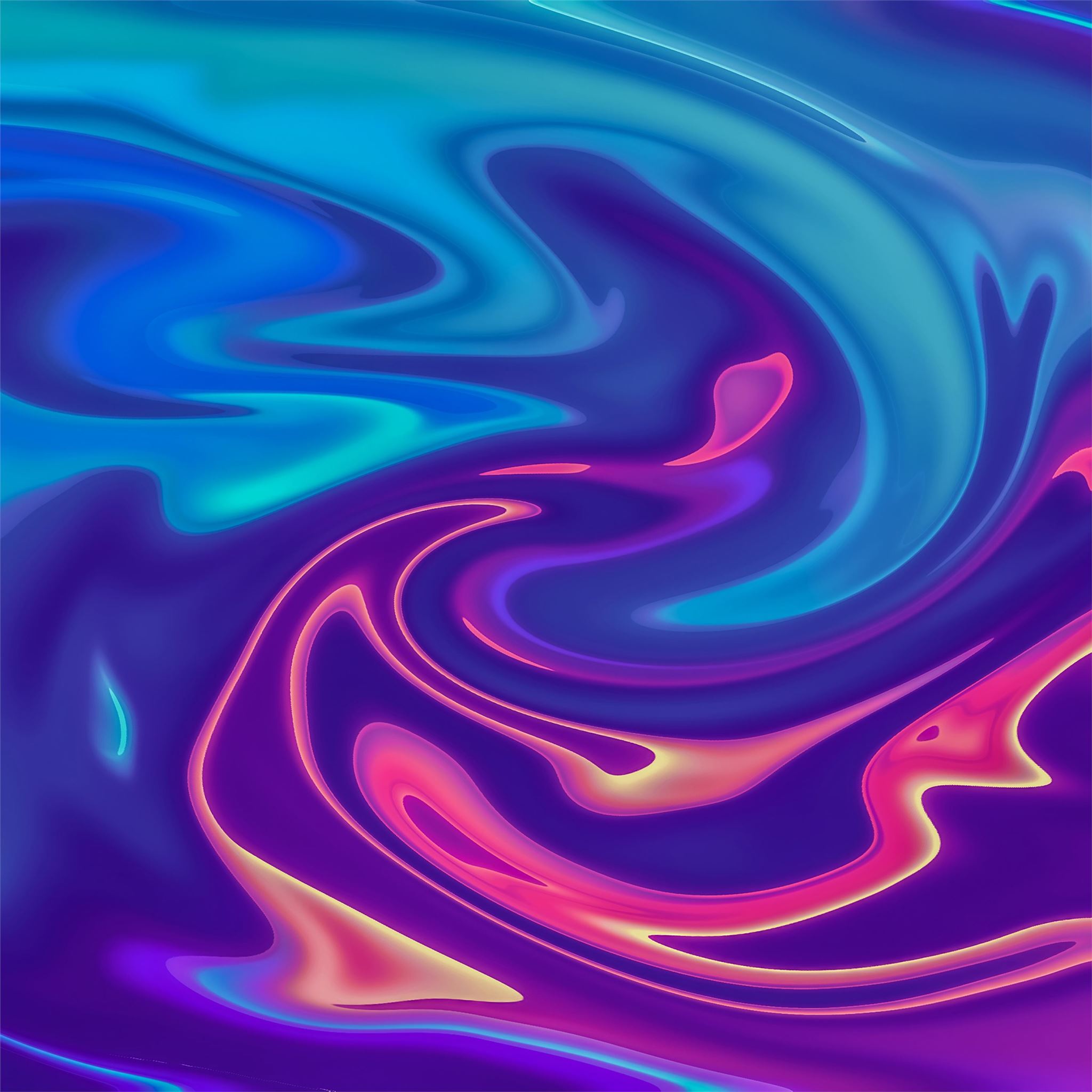 Abstract swirling background with vibrant neon colors, suitable for an iPad 4k wallpaper