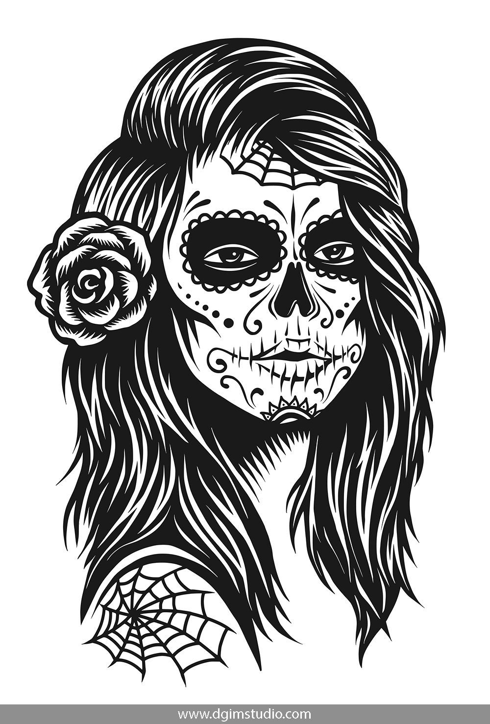 Tattoo Bundle Skull Illustration Skulls Drawing Black And