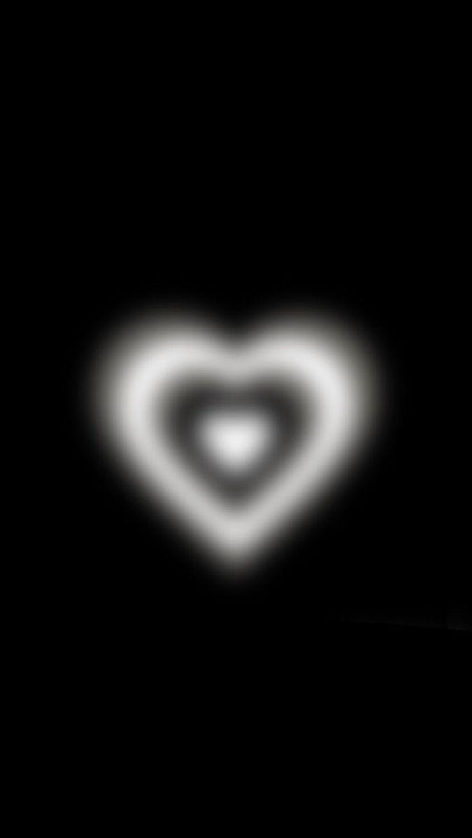 Heart Aura Lockscreen Cute Black Wallpaper Dark