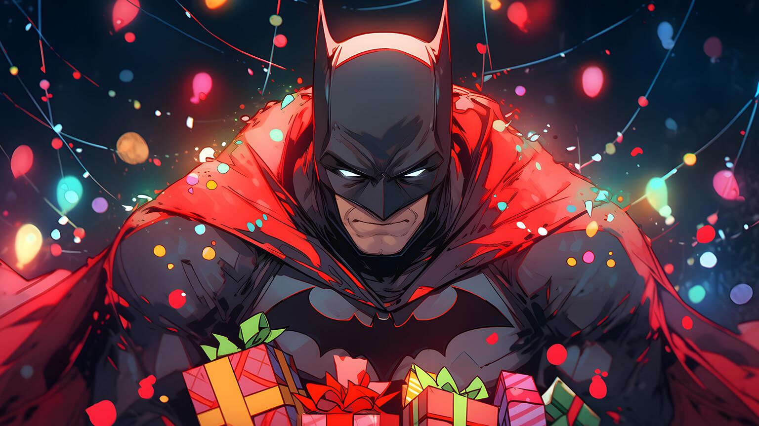 Batman Christmas Gifts Desktop Wallpaper 4k