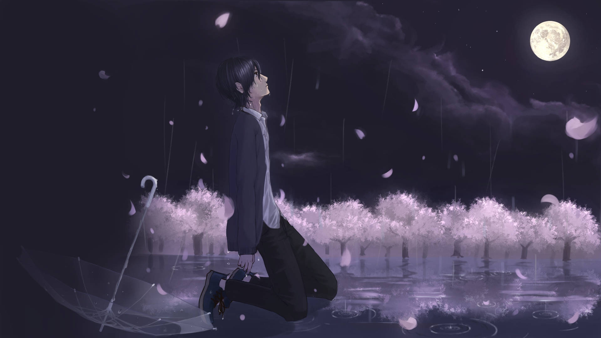 Anime Boy Sad Aesthetic Wallpaper
