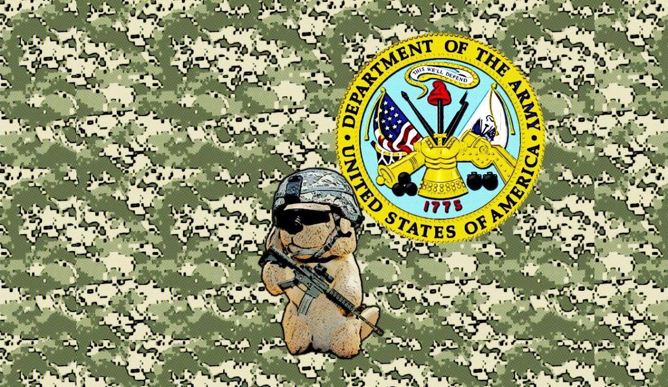 Army Puppy Wallpaper Desktop Background