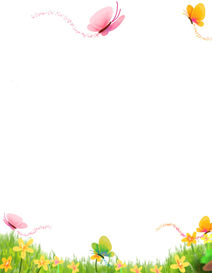 Spring Butterfly Background Butterflies Stationery Kids