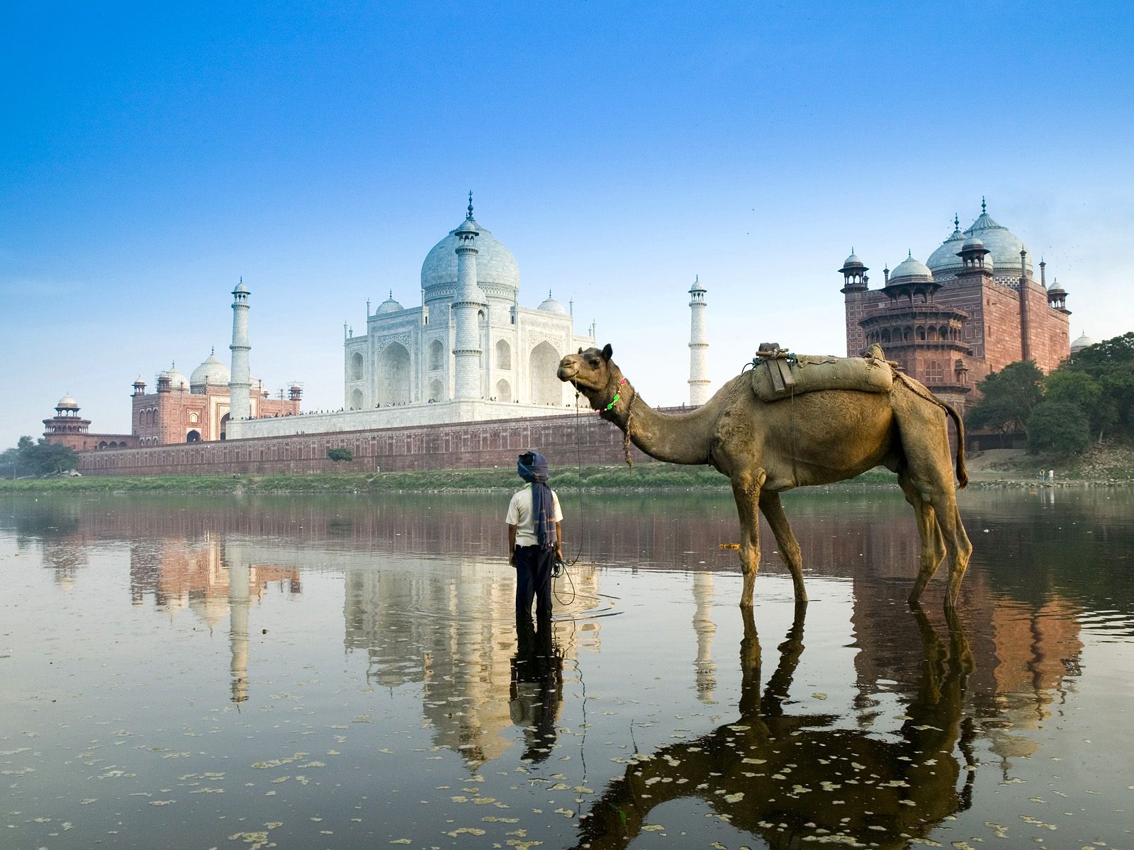 India HD Wallpaper Yamuna River Agra For Desktop