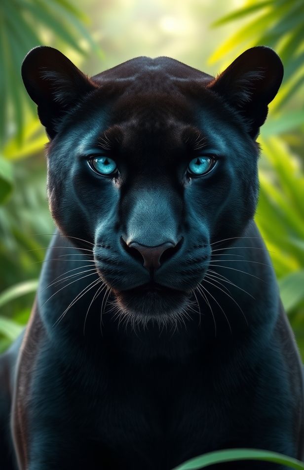 Black Panther Blue Eyes Wallpaper