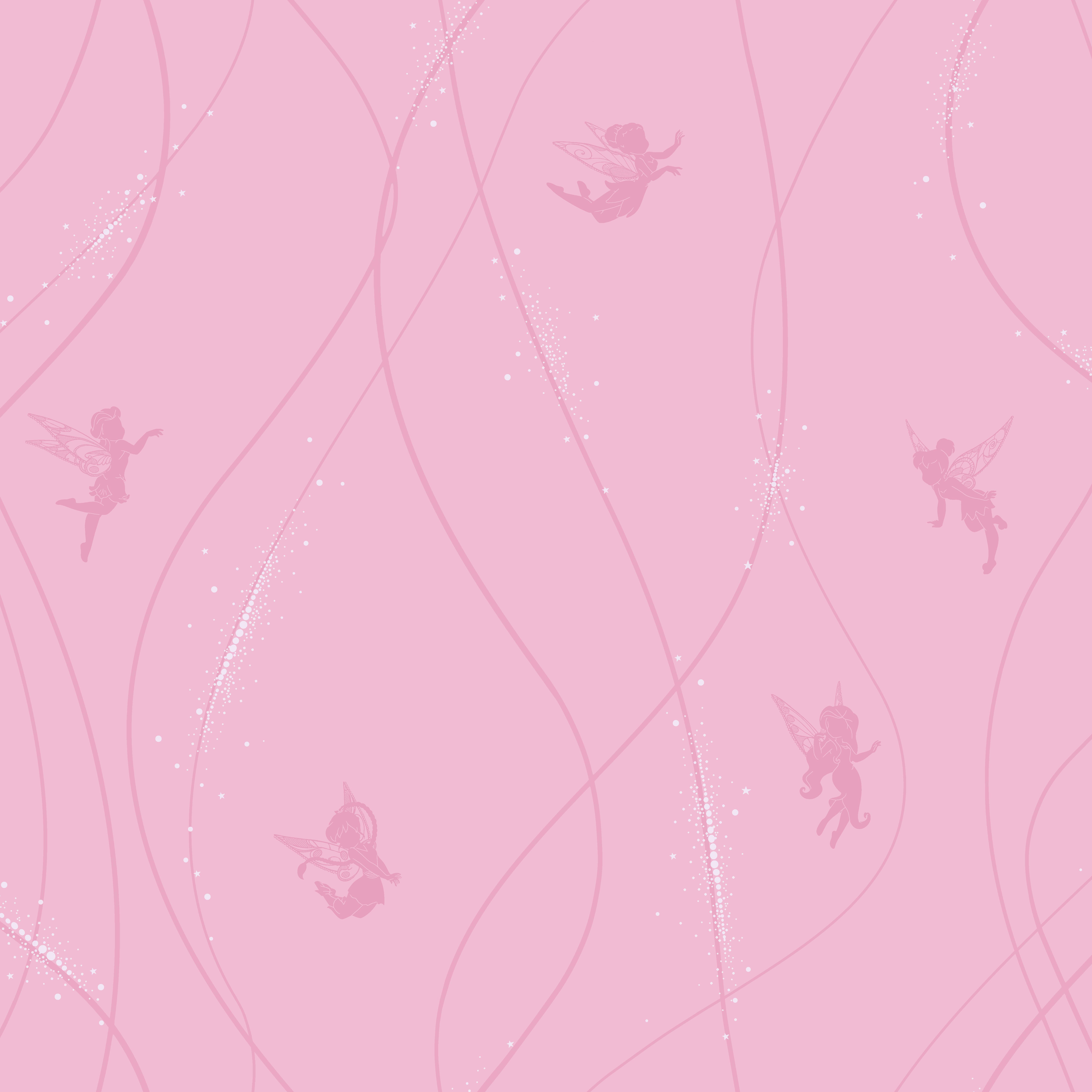 York Wallpaper Disney Fairies   Pink Fairy Stripe