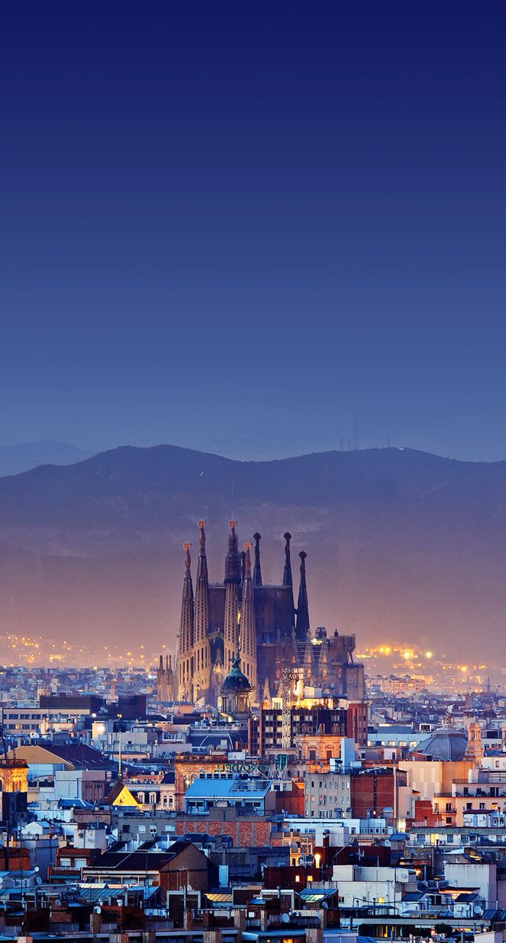 Barcelona Spain At Night Wallpaper iPhonewallpaper