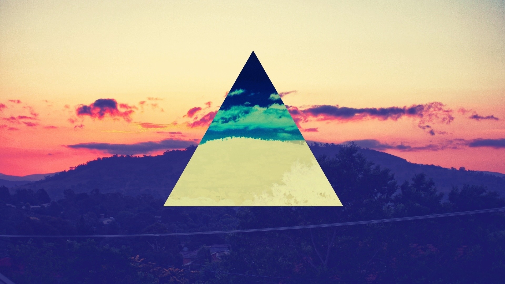 Hipster Swag Color Spectrum Triangles Wallpaper HD