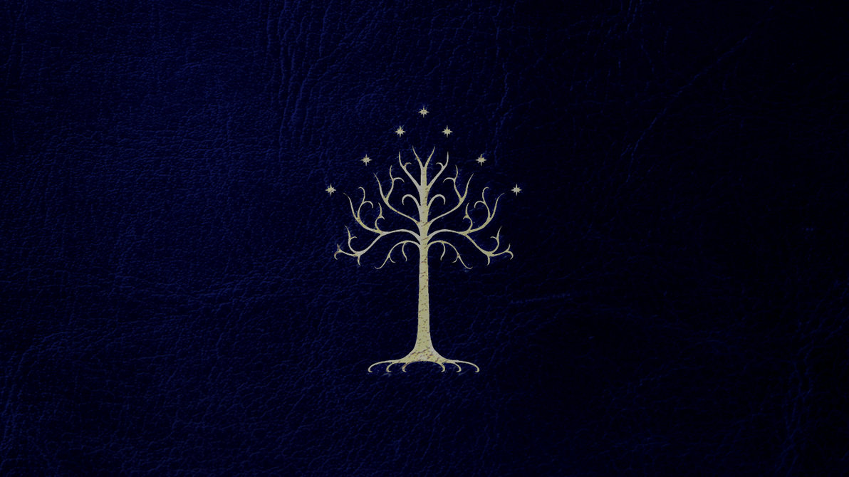 Simple Wallpaper Featuring The White Tree Of Gondor Design Used In