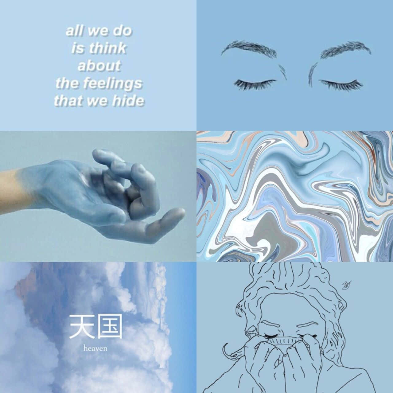 Pastel Blue Aesthetic Wallpaper