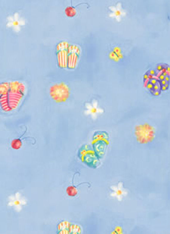 Blue Flip Flop Spot Wall Paper The Frog And Princess