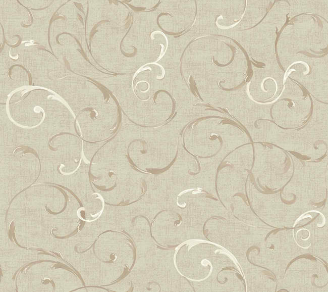 White Purple Gold Green Painterfly Floral Wallpaper Traditional