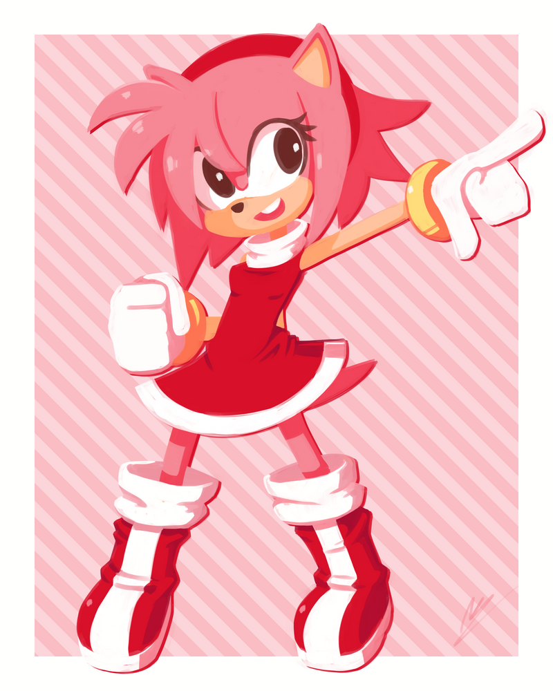 Amy Rose Modern By Balitix Dc6nke6 Wallpaper