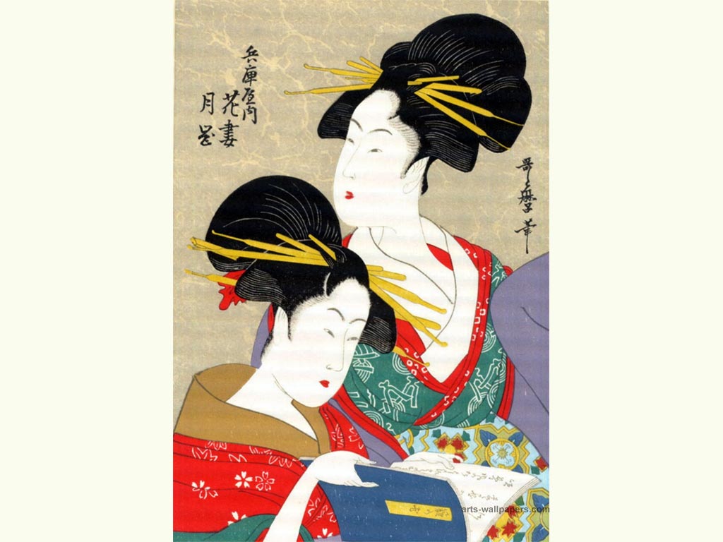 Japanese Woodblock Art Print Wallpaper