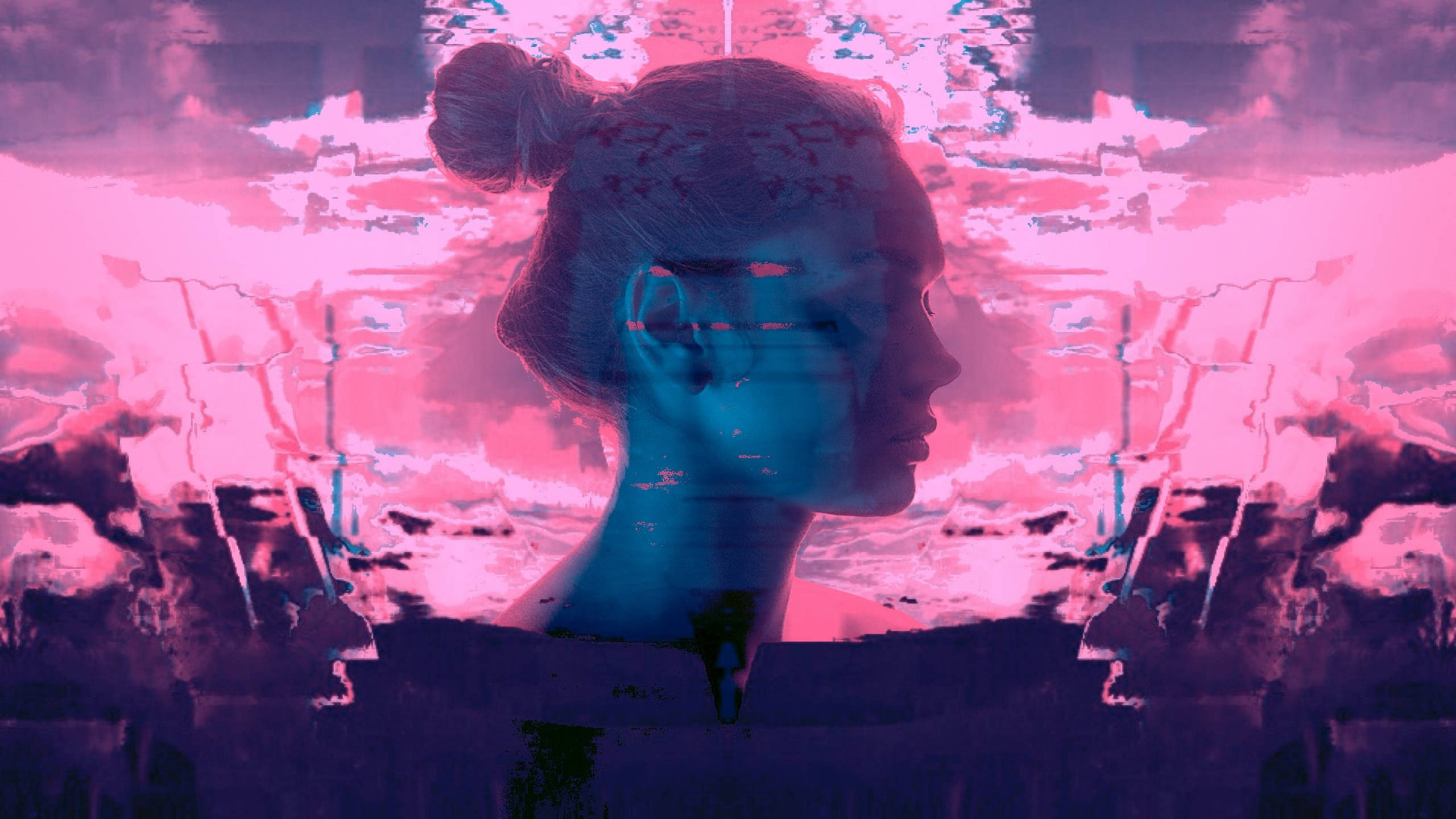 Smoke Purple Aesthetic Laptop Wallpaper