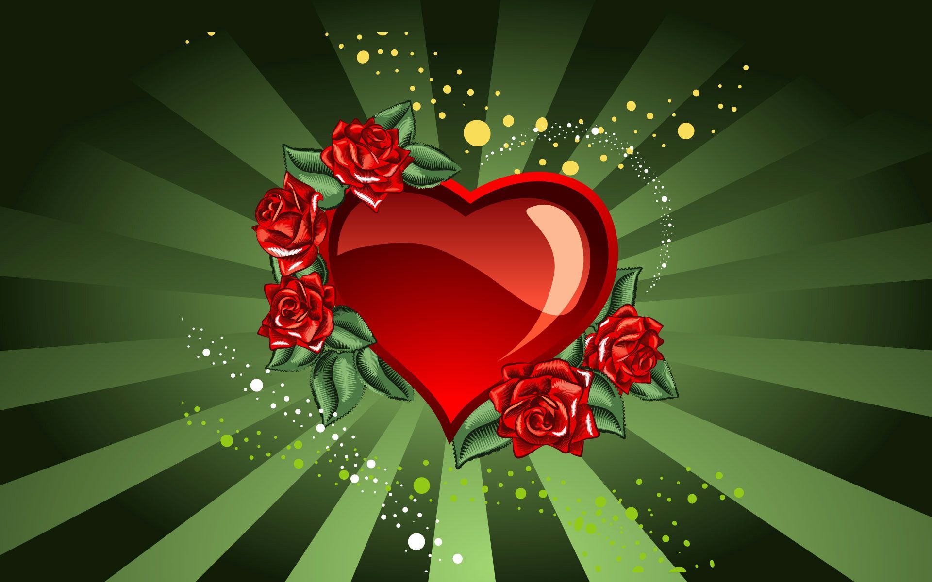 Heart Roses Wallpaper