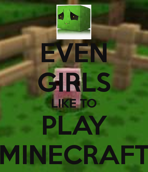 EVEN GIRLS LIKE TO PLAY MINECRAFT   KEEP CALM AND CARRY ON Image