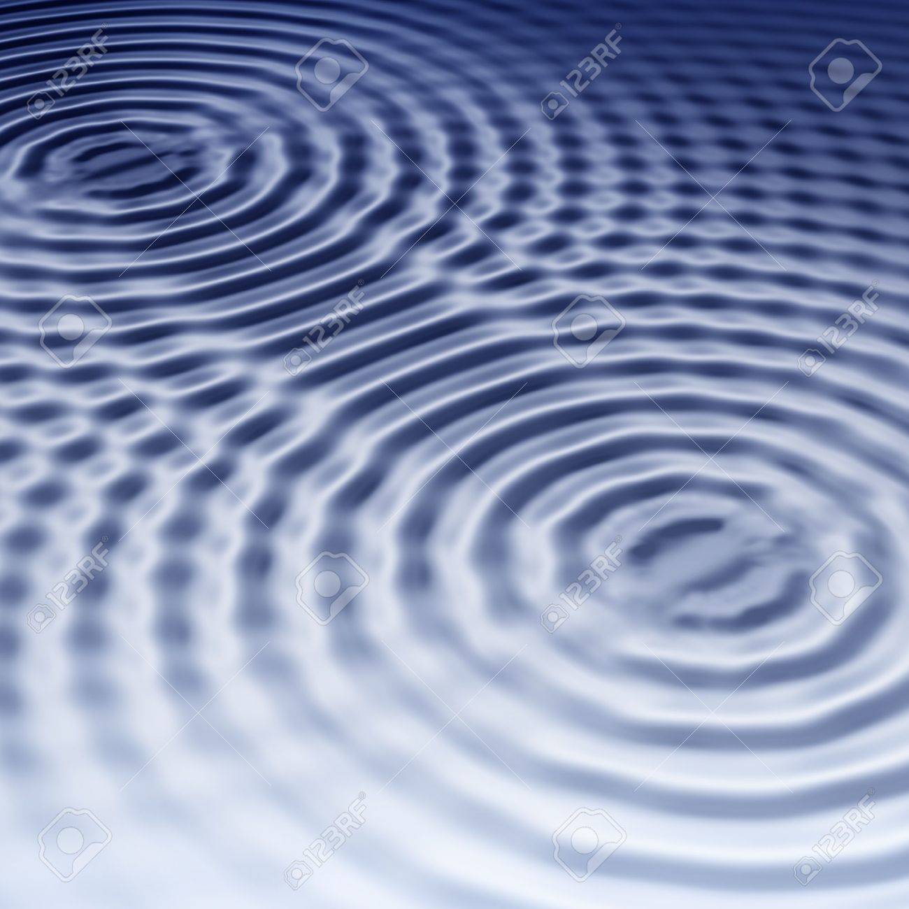 Elegant Blue Ripples Background With Interference Stock Photo