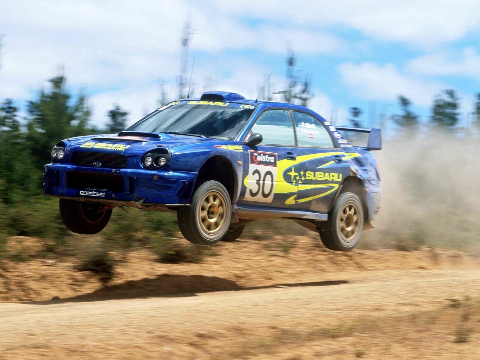Jumping Rally Wallpaper Subaru