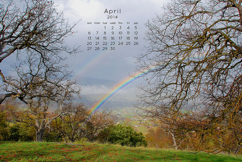  April Showers Free April 2014 Calendar DesktopSmartphone Wallpaper