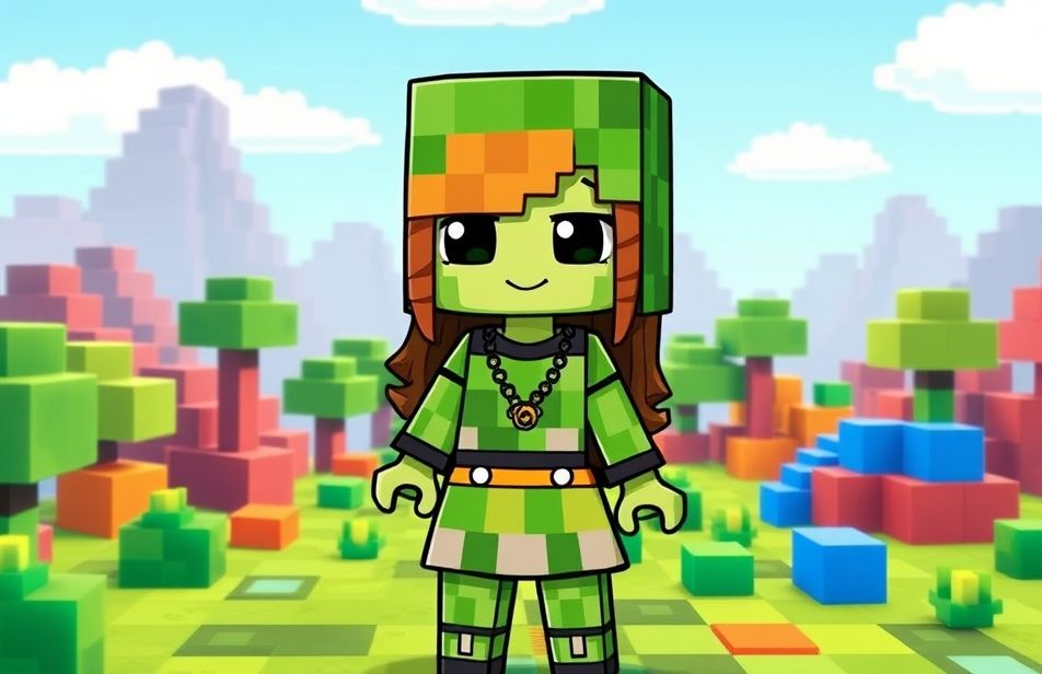 Minecraft Creeper Girl Wallpaper