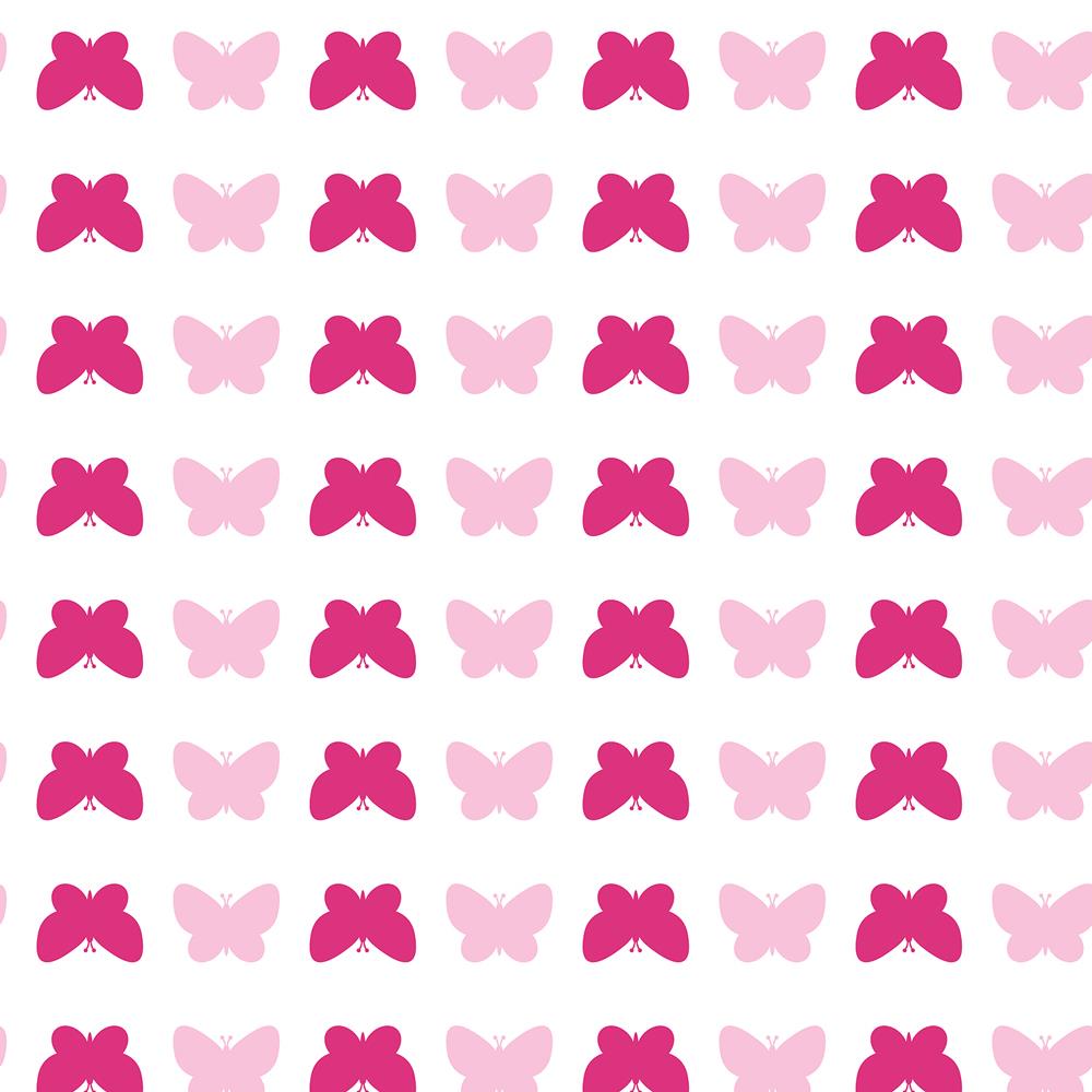 Wallpaper Removable Kids Butterfly Pink