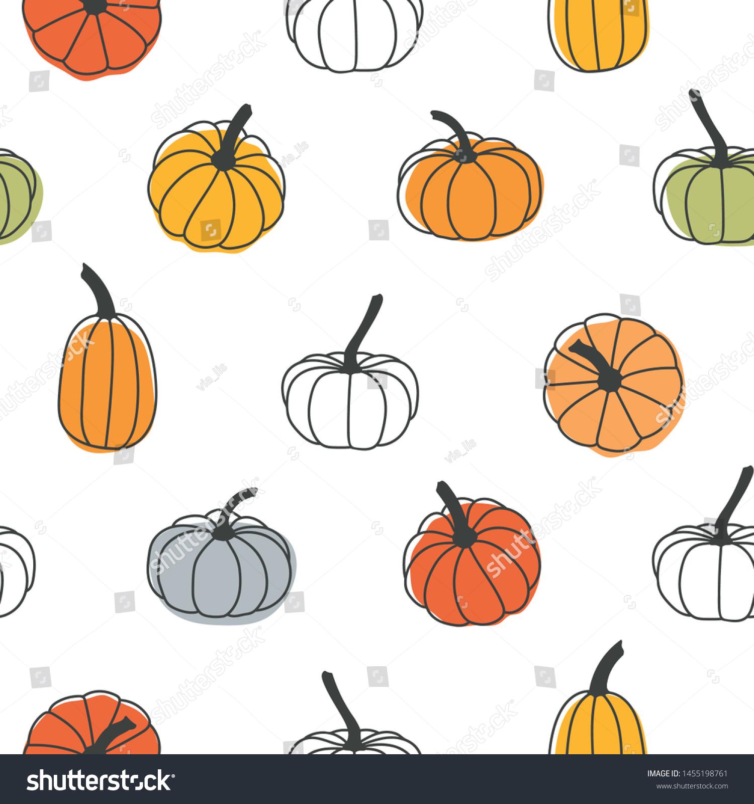 Free download Beautiful Pumpkin Halloween Thanksgiving Seamless Pattern ...