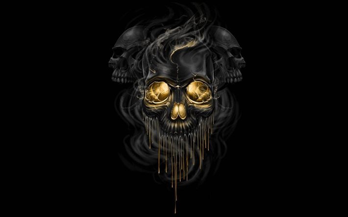 Download wallpapers skull smoke tattoo for desktop free