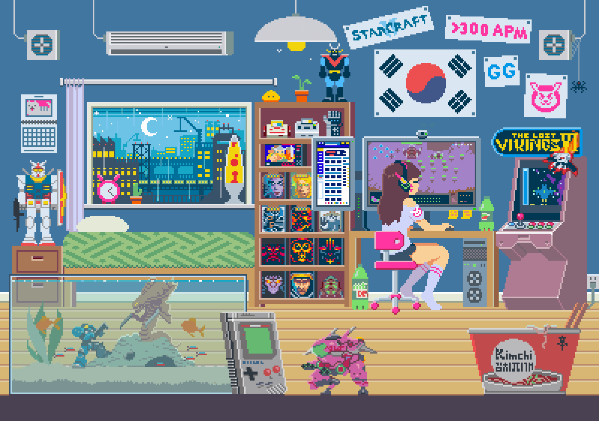 Pixel Art Pinup Wallpapers Animated by mykar