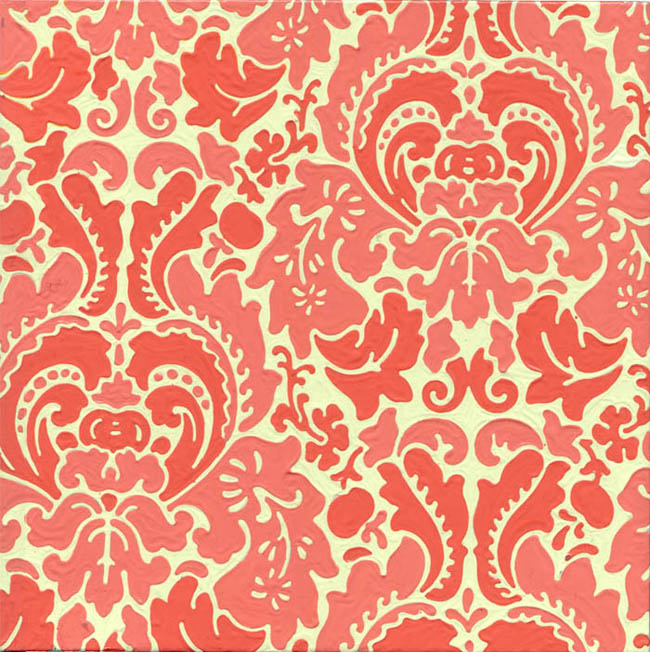 Red Floral Wallpaper Sample