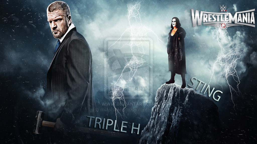 Triple H vs Sting   WrestleMania 31 Wallpaper by mikelshehata on