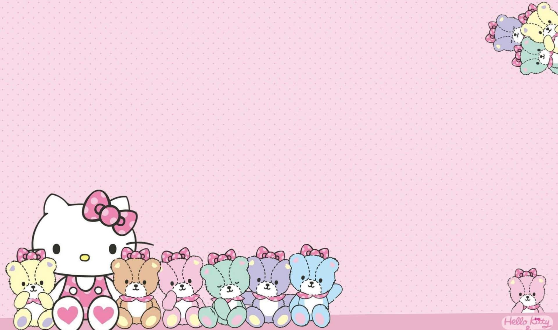 Charming Hello Kitty Laptop Background Wallpaper