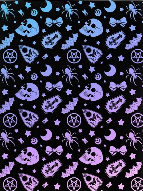 Pastel Goth Pattern Poster By Luna Cooper Wallpaper