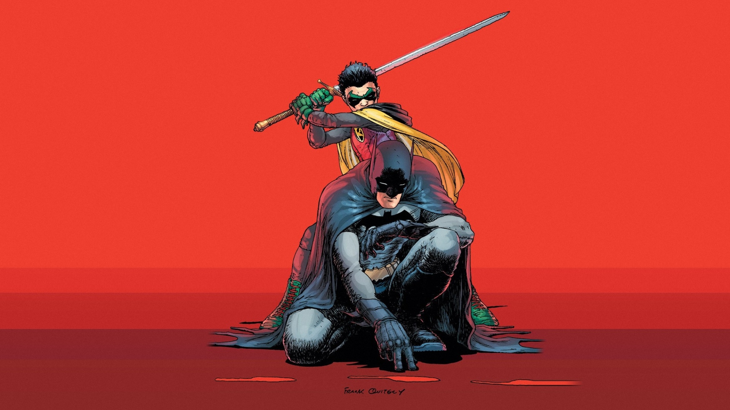 2560x1440 batman robin dc comics comics superheroes batman and robin 2560x1440