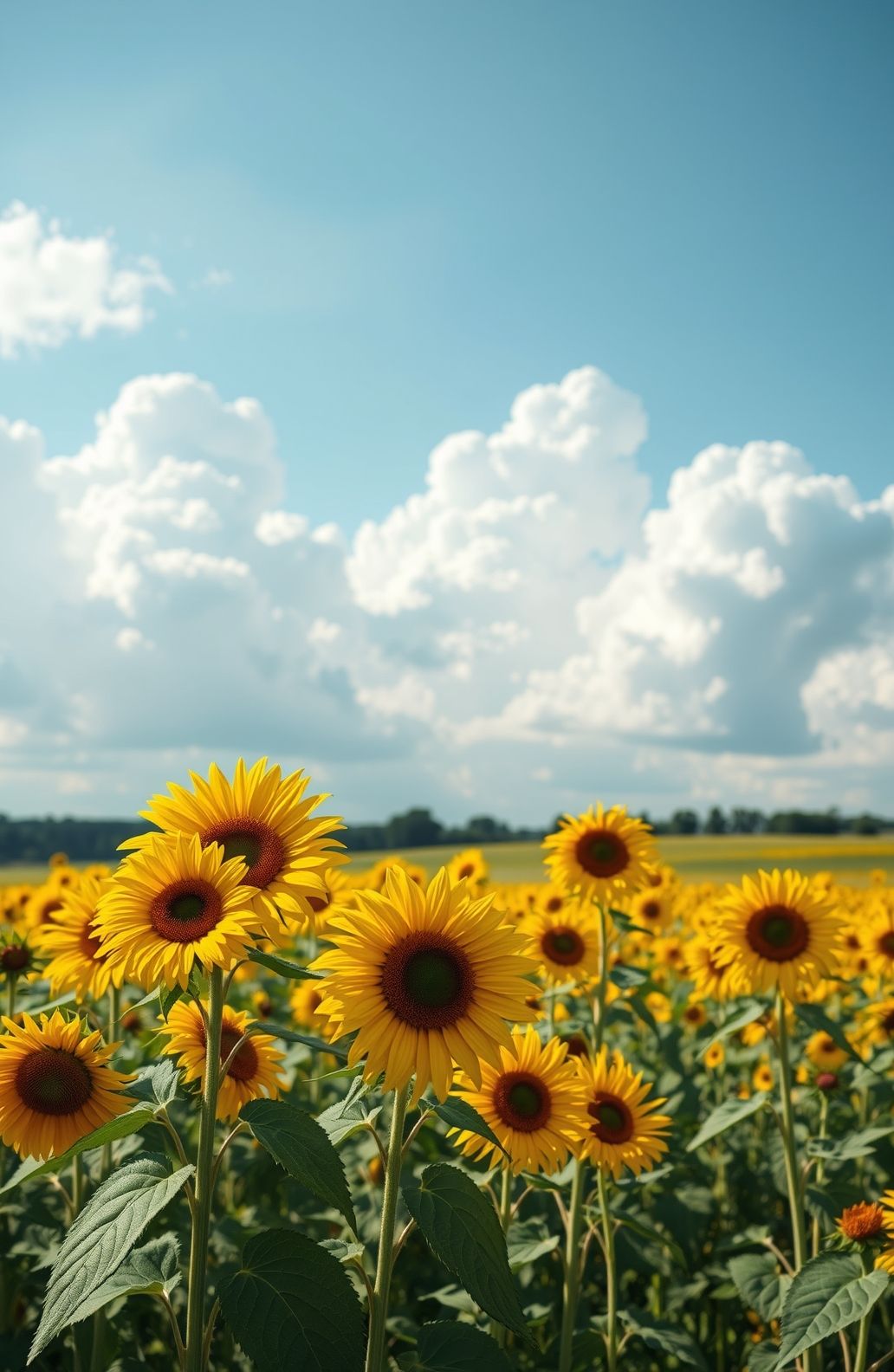 Clouds Sunflower Aesthetic Wallpaper