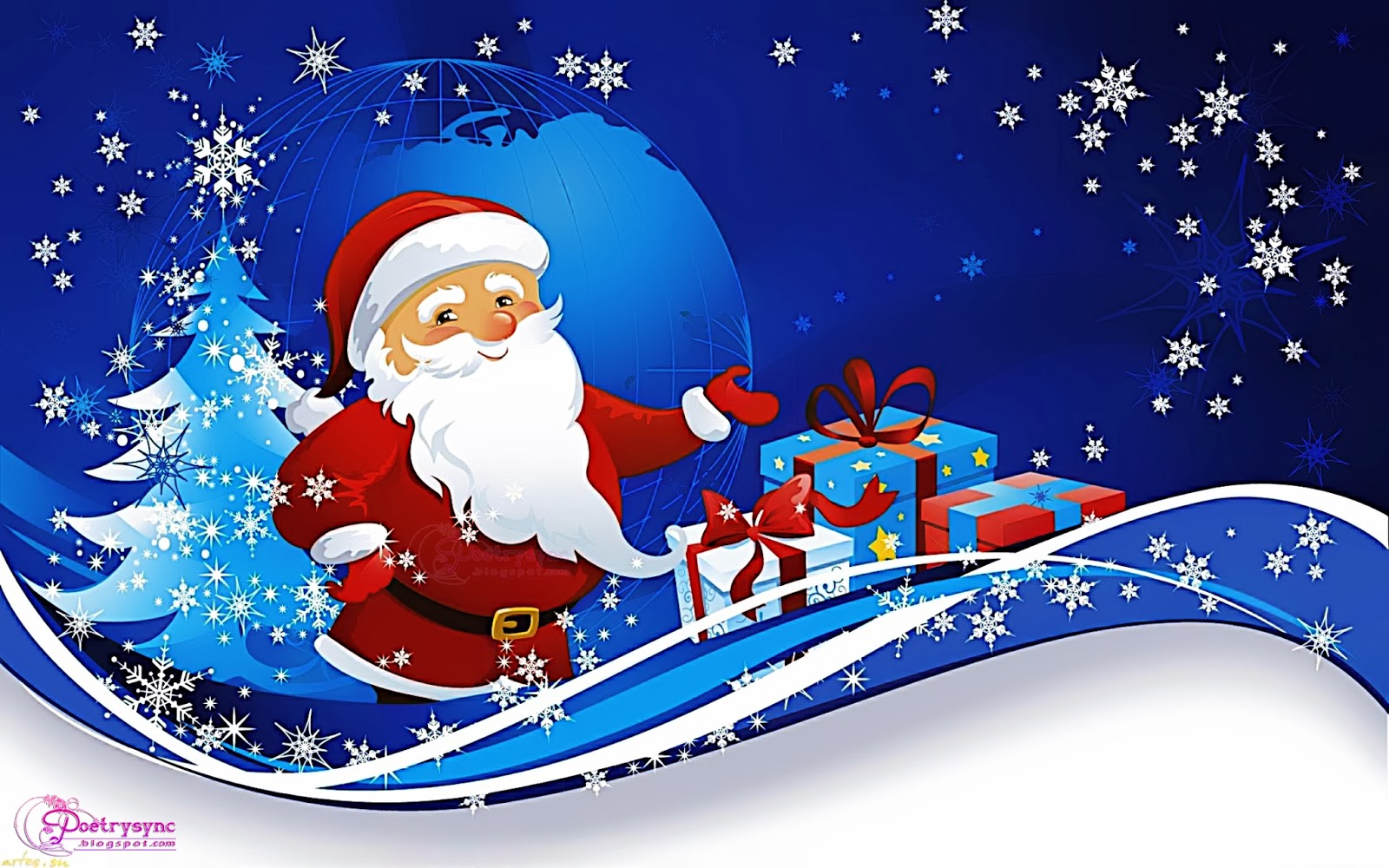 Christmas Santa Claus In Snow Wallpaper For You Win Desktop