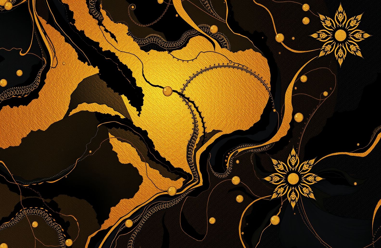 Black And Gold Hd Wallpaper