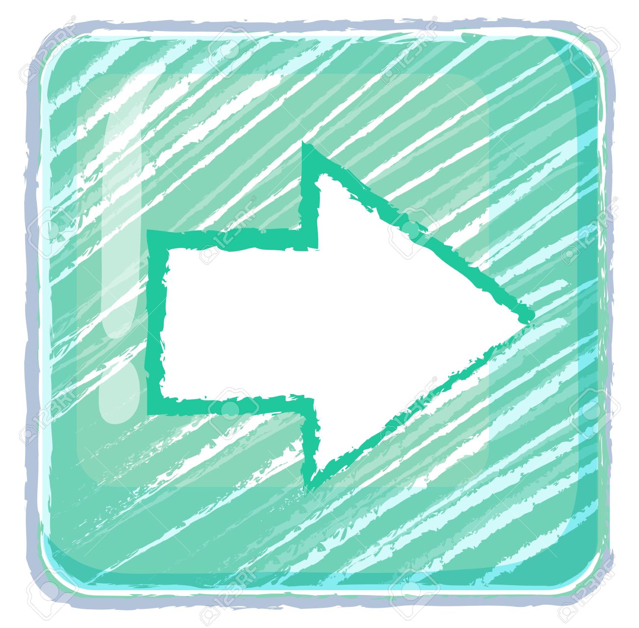 Illustration Of A Next Button Icon Drawing On White Background