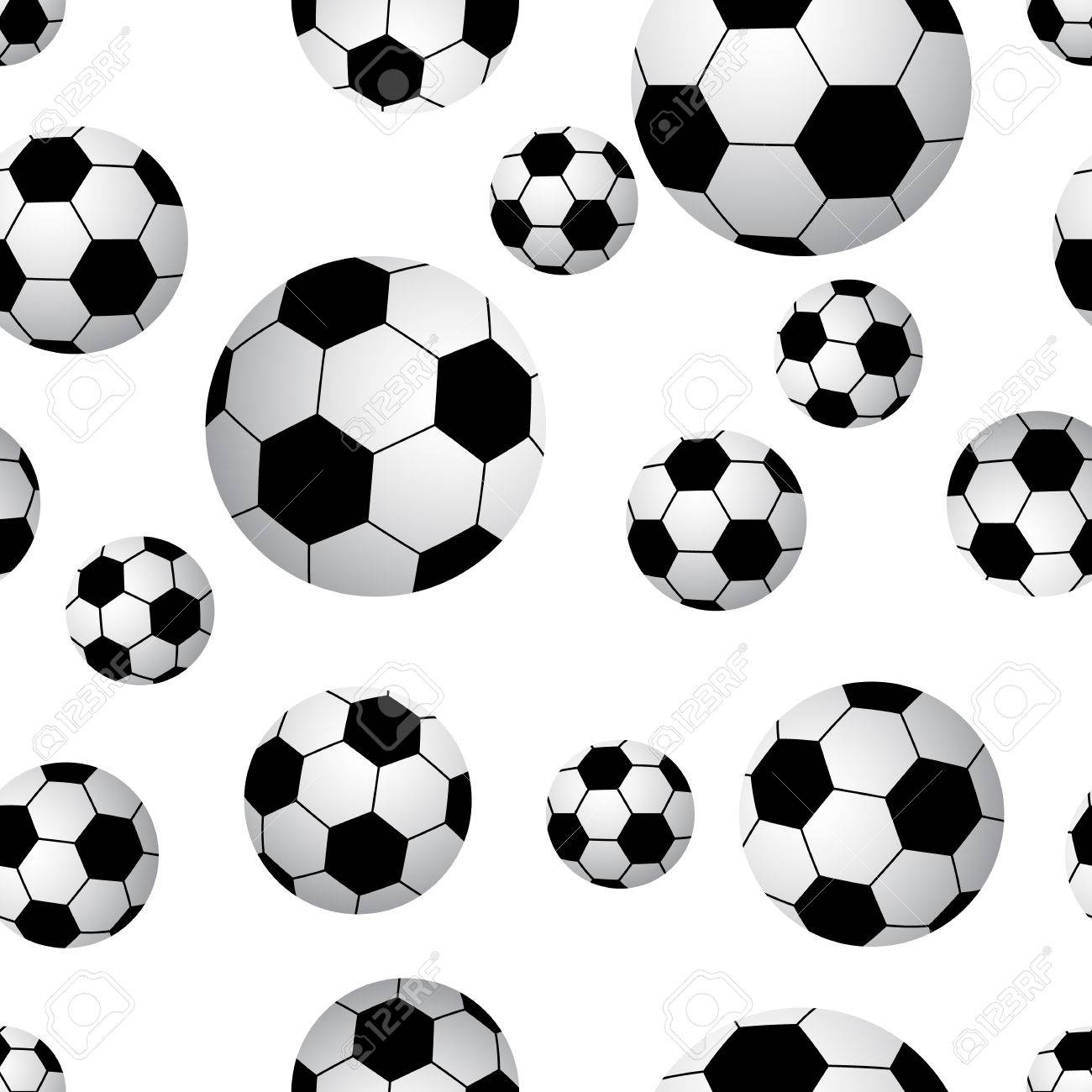 Seamless Soccer Ball Pattern Background Royalty Cliparts