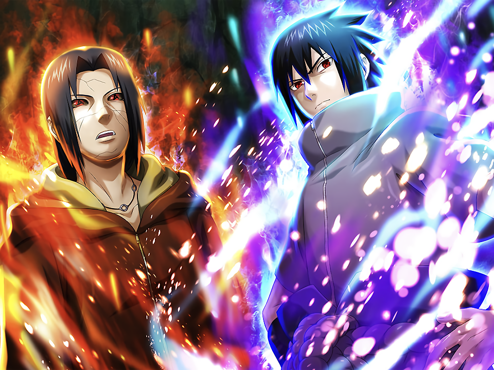 Edo Itachi and Sharingan Sasuke Card Naruto x Boruto Ninja