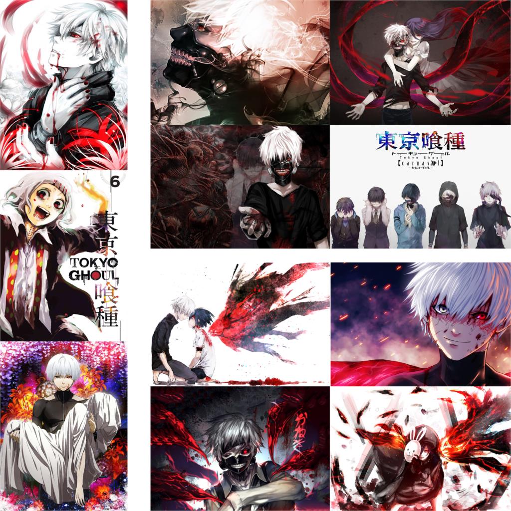 Tokyo Ghoul Posters Cartoon Wall Prints Anime Glossy Paper